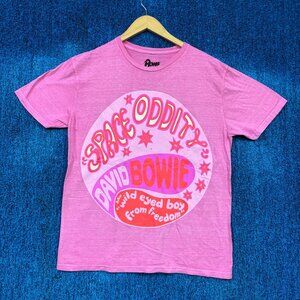 David Bowie Space Oddity Glam Rock Graphic T-Shirt Size Medium